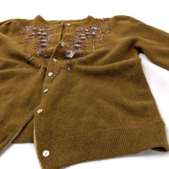 Vintage Beaded Angora Sweater - Picture 7 of 11